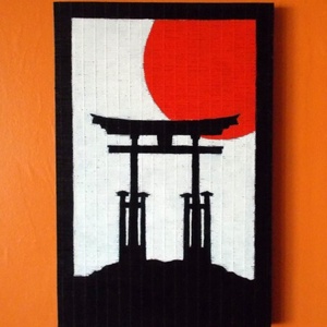 Japán bambusz festmény - Japán Kapu - Meska.hu