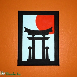 Japán festmény - Japán Kapu, Művészet, Festmény, Akril, Festészet, Fotó, grafika, rajz, illusztráció, MESKA