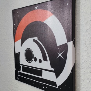 Világűr témájú vászonkép - 30x30 cm - Observatory - otthon & életmód - dekoráció - kép & falikép - vászonkép - Meska.hu