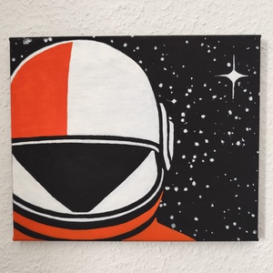 Űrhajós, világűr festmény - Voyager, Művészet, Festmény, Akril, Festészet, Fotó, grafika, rajz, illusztráció, MESKA