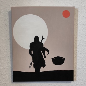 Mandalorian és Grogu festmény - Star Wars - Meska.hu