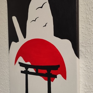 Assassin's Creed festmény - Japan - művészet - festmény - akril - Meska.hu