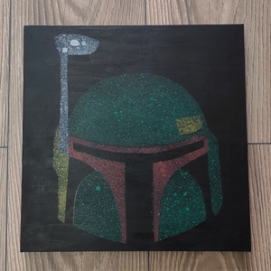 Boba Fett sisak festmény - Star Wars, Művészet, Festmény, Akril, Festészet, Fotó, grafika, rajz, illusztráció, MESKA