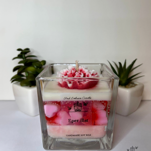 Szivecskés gyertya üvegben, Otthon & Életmód, Gyertya, illat, aroma, Gyertya, , MESKA