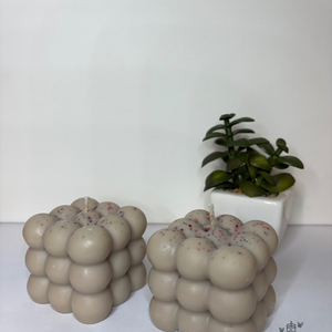 Bézs színű bubble gyertya, Otthon & Életmód, Gyertya, illat, aroma, Gyertya, , MESKA