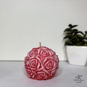 Rózsa golyó gyertya, Otthon & Életmód, Gyertya, illat, aroma, Gyertya, , MESKA