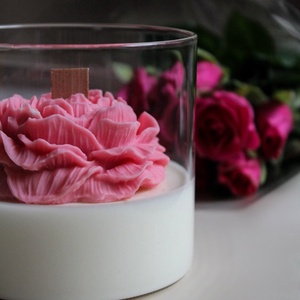 Üvegbe zárt rózsa  - otthon & életmód - gyertya, illat, aroma - illatviasz - Meska.hu
