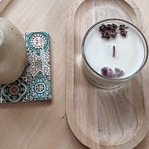 Levendulás kézműves szójaviasz gyertya - otthon & életmód - gyertya, illat, aroma - gyertya - Meska.hu