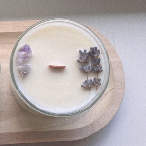 Levendulás kézműves szójaviasz gyertya - otthon & életmód - gyertya, illat, aroma - gyertya - Meska.hu