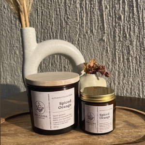 Narancsos őszi szójagyertya - otthon & életmód - gyertya, illat, aroma - gyertya - Meska.hu