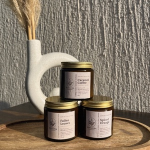 Narancsos őszi szójagyertya - otthon & életmód - gyertya, illat, aroma - gyertya - Meska.hu