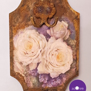 Fali kulcstartó, Otthon & Életmód, Dekoráció, Fali és függő dekoráció, Fali kulcstartó, Decoupage, transzfer és szalvétatechnika, Mindenmás, MESKA
