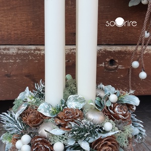 Havas adventi szett - karácsony - adventi díszek - adventi koszorú - Meska.hu