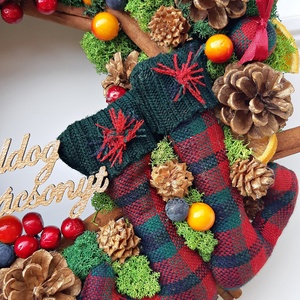 Klasszikus karácsonyi ajtódísz - karácsony - karácsonyi lakásdekoráció - karácsonyi ajtódíszek - Meska.hu
