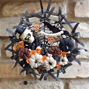 Halloween koponya - otthon & életmód - dekoráció - halloween - halloweeni ajtódíszek és ablakdíszek - Meska.hu