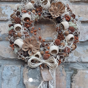 Őszi csemege, Otthon & Életmód, Dekoráció, Ajtó- és ablak dekoráció, Ajtódísz & Kopogtató, Mindenmás, Decoupage, transzfer és szalvétatechnika, MESKA