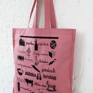Jelképekszatyor  mályva - táska & tok - bevásárlás & shopper táska - shopper, textiltáska, szatyor - Meska.hu