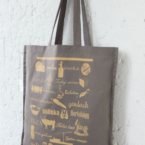 Jelképekszatyor  sötétszürke - táska & tok - bevásárlás & shopper táska - shopper, textiltáska, szatyor - Meska.hu