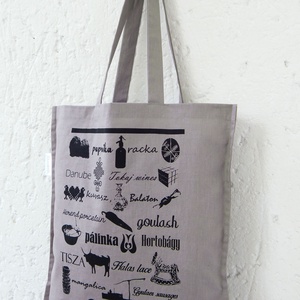  Jelképekszatyor  szürke - táska & tok - bevásárlás & shopper táska - shopper, textiltáska, szatyor - Meska.hu