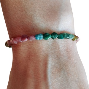 Színyes turmalin karkötő  - ékszer - karkötő - ásványkarkötő - Meska.hu