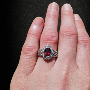 Gránát gyűrű (gránit), Ékszer, Gyűrű, Szoliter gyűrű, , MESKA