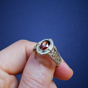 Gránát gyűrű (gránit) - ékszer - gyűrű - szoliter gyűrű - Meska.hu