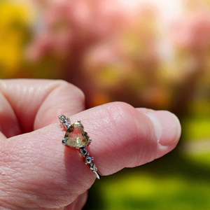 Citrin gyűrű (citrin szív) - ékszer - gyűrű - szoliter gyűrű - Meska.hu