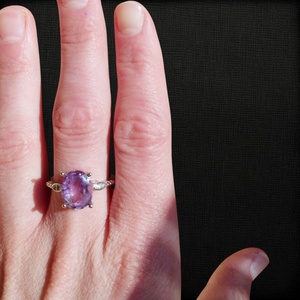 Ametiszt gyűrű  - ékszer - gyűrű - szoliter gyűrű - Meska.hu