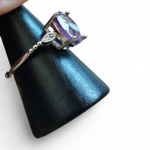 Ametiszt gyűrű  - ékszer - gyűrű - szoliter gyűrű - Meska.hu