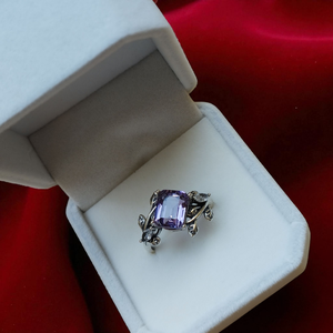 Ametiszt gyűrű Sterling 925 ezüstben (egyedi darab!), Ékszer, Gyűrű, Szoliter gyűrű, Mindenmás, MESKA