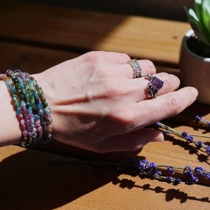 Ametiszt gyűrű Sterling 925 ezüstben (egyedi darab!) - ékszer - gyűrű - szoliter gyűrű - Meska.hu