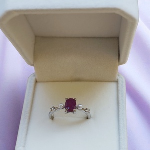 Rubin gyűrű  - ékszer - gyűrű - szoliter gyűrű - Meska.hu