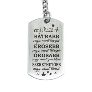 Emlékezz rá bátrabb vagy acél medálos kulcstartó, Táska & Tok, Kulcstartó & Táskadísz, Kulcstartó, , MESKA