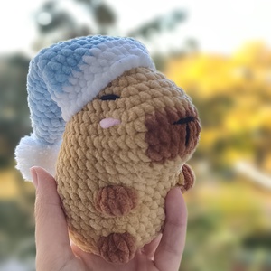 Horgolt kapibara alvó sapkával, Játék & Sport, Plüssállat & Játékfigura, Más figura, Horgolás, Varrás, MESKA