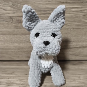 Horgolt francia bulldog - játék & sport - plüssállat & játékfigura - kutya - Meska.hu