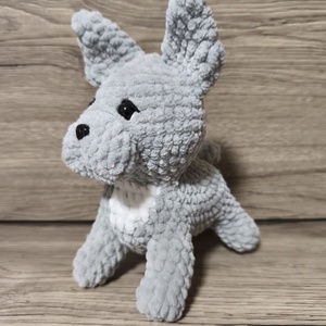 Horgolt francia bulldog - játék & sport - plüssállat & játékfigura - kutya - Meska.hu