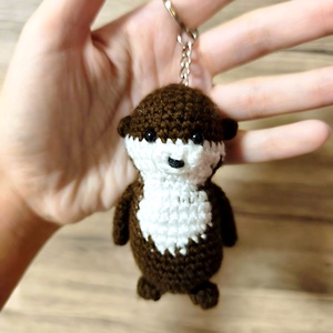 Horgolt vidra kulcstartó, Táska & Tok, Kulcstartó & Táskadísz, Kulcstartó, Horgolás, Varrás, MESKA