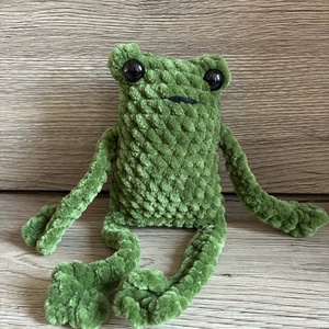 Horgolt béka (Leggy froggy), Játék & Sport, Plüssállat & Játékfigura, Béka, Horgolás, Varrás, MESKA