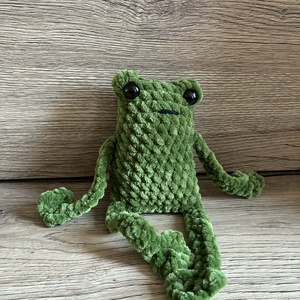 Horgolt béka (Leggy froggy) - játék & sport - plüssállat & játékfigura - béka - Meska.hu