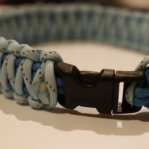 Blue sky paracord nyakörv - otthon & életmód - kisállatoknak - kutyáknak - kutya nyakörv - Meska.hu