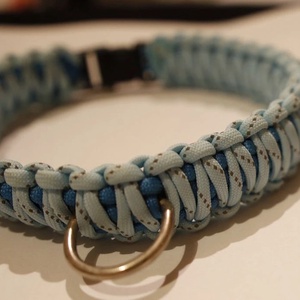 Blue sky paracord nyakörv - otthon & életmód - kisállatoknak - kutyáknak - kutya nyakörv - Meska.hu