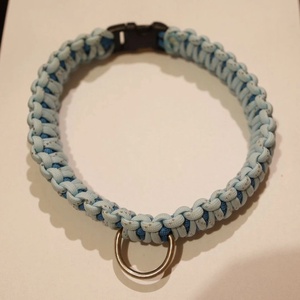 Blue sky paracord nyakörv - otthon & életmód - kisállatoknak - kutyáknak - kutya nyakörv - Meska.hu