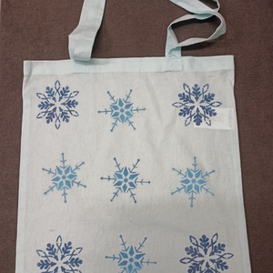 hópihés vászontáska, Táska & Tok, Bevásárlás & Shopper táska, Shopper, textiltáska, szatyor, Festett tárgyak, Fotó, grafika, rajz, illusztráció, MESKA