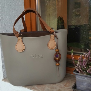 AKCIÓ!!!! O bag táskadísz,fakarikával és fagolyókkal -  - Meska.hu