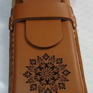 Tolltartó csodaszép gravírozással, Táska & Tok, Pénztárca & Más tok, Zsebkendőtartó tok, Bőrművesség, MESKA