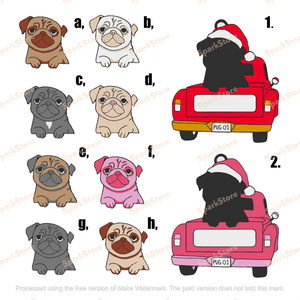 Névvel Kérhető Egyedi Mopsz Kutyás Karácsonyfasísz Neves Háziállatos Dekor - karácsony - karácsonyi lakásdekoráció - karácsonyfadíszek - Meska.hu