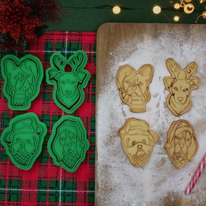 Kutyás Karácsonyi Sütikiszúró Készlet 4-db-os Shihtzu Bulldog Beagle Labrador Retriver - otthon & életmód - konyhafelszerelés, tálalás - sütés, főzés - sütikiszúró - Meska.hu