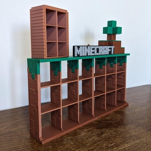 Minecraft Kinder Joy Figura Játék Tartó Állvány Creeper Díszlettel - otthon & életmód - dekoráció - fali és függő dekoráció - fali kulcstartó - Meska.hu