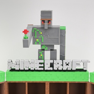 Minecraft Kinder Joy Figura Játék Tartó Állvány Díszlettel - otthon & életmód - dekoráció - fali és függő dekoráció - fali kulcstartó - Meska.hu