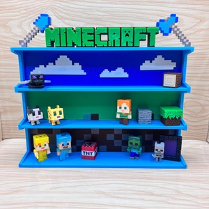 Minecraft Kinder Joy Figura Játék Tartó Állvány Díszlettel, Otthon & Életmód, Dekoráció, Fali és függő dekoráció, Fali kulcstartó, , MESKA